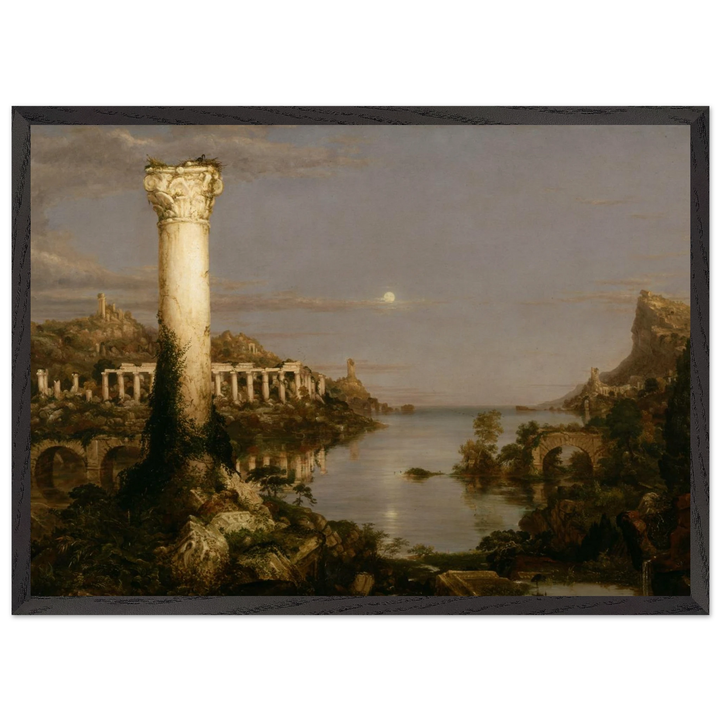 Reproduction du tableau "Le Cours de l'Empire : La Désolation" de Thomas Cole — impression d'art Melanchromia