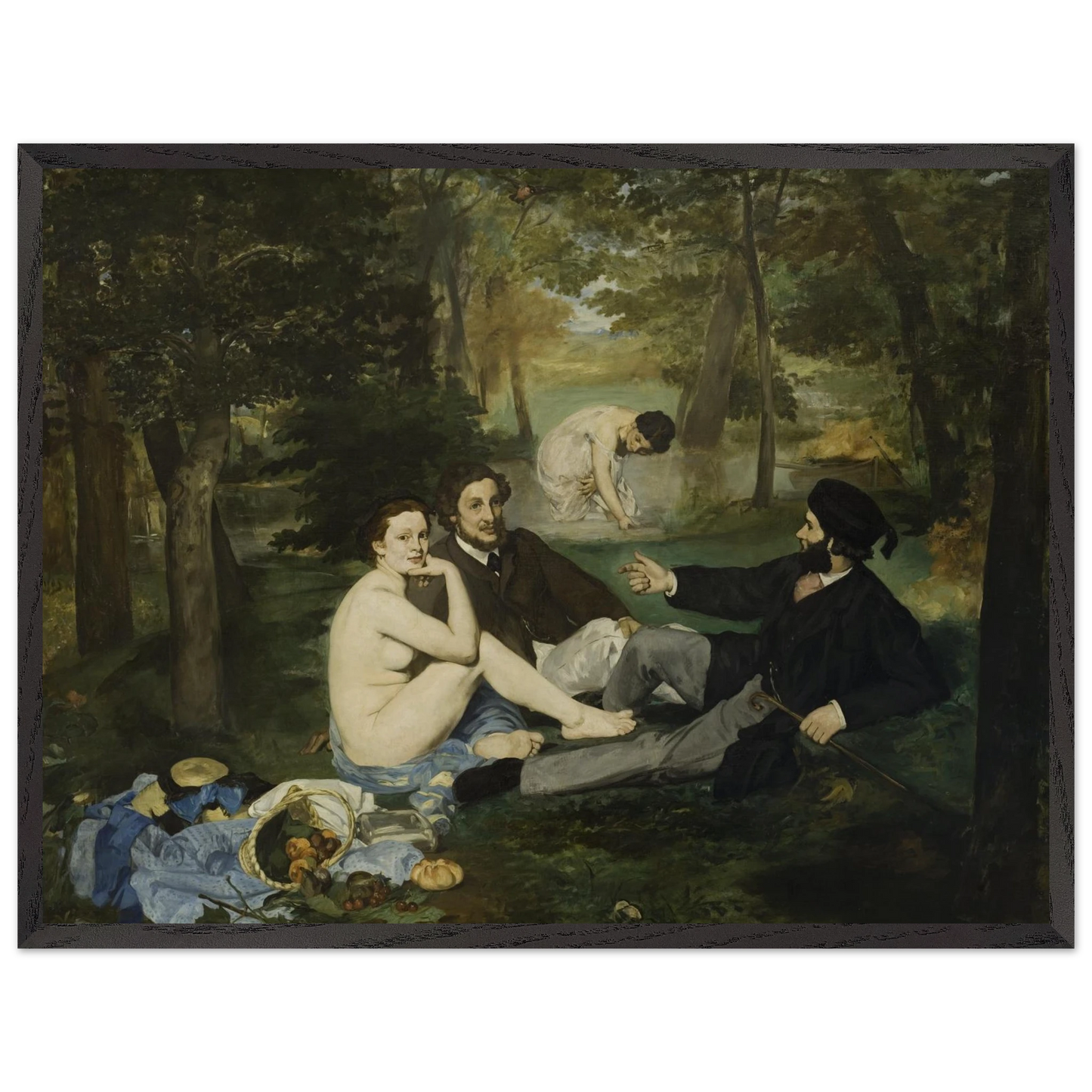 Reproduction du tableau "Le Déjeuner sur l'herbe (titre original : Le Bain)" de Édouard Manet — impression d'art Melanchromia
