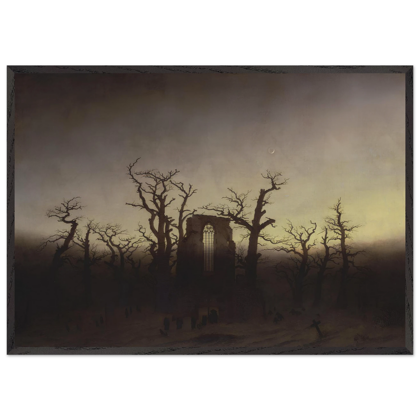L'Abbaye dans une forêt de chênes — Caspar David Friedrich — Reproduction art classique — Melanchromia