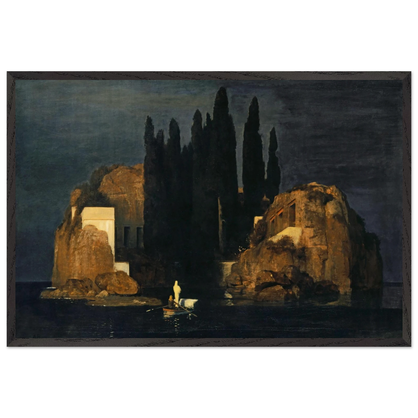 Reproduction du tableau "L'Île des morts (3e version)" de Arnold Böcklin — impression d'art Melanchromia