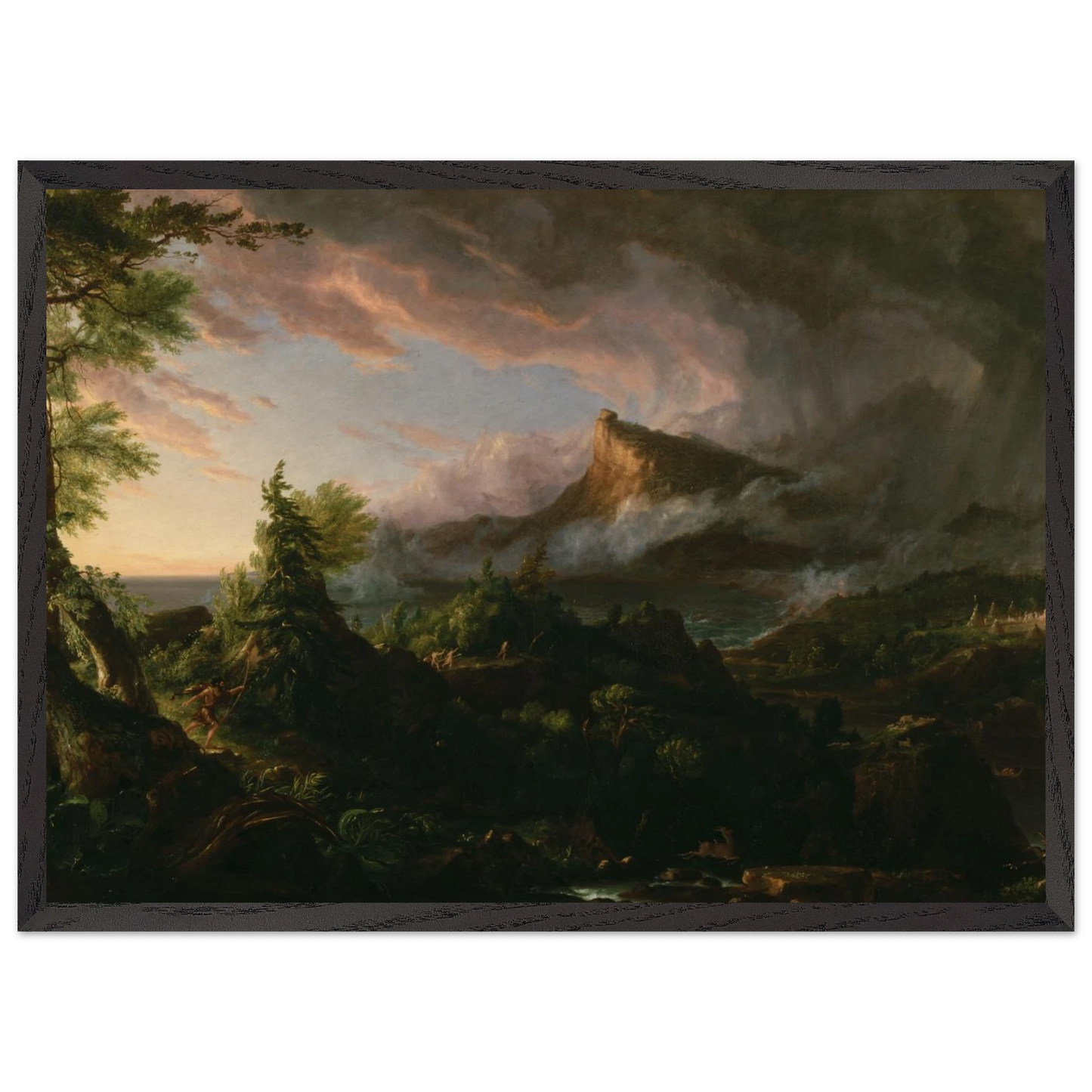 Reproduction du tableau "Le Cours de l'Empire : L'État Sauvage" de Thomas Cole — impression d'art Melanchromia