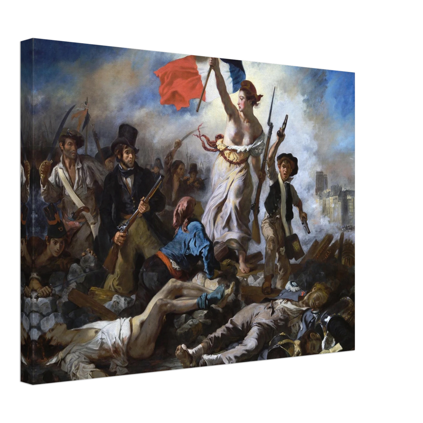 Reproduction du tableau "La Liberté guidant le peuple" de Eugène Delacroix — impression d'art Melanchromia