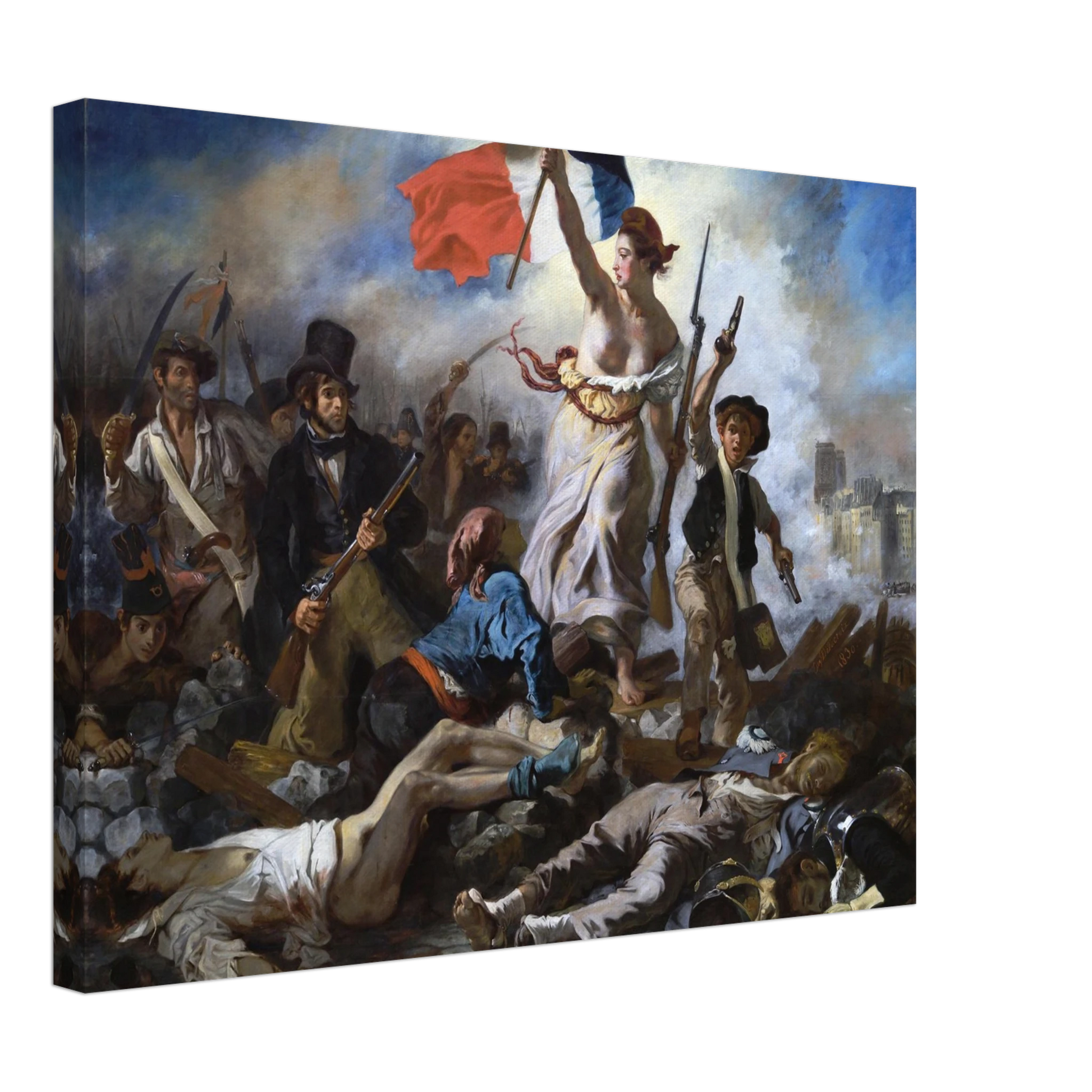 Reproduction du tableau "La Liberté guidant le peuple" de Eugène Delacroix — impression d'art Melanchromia