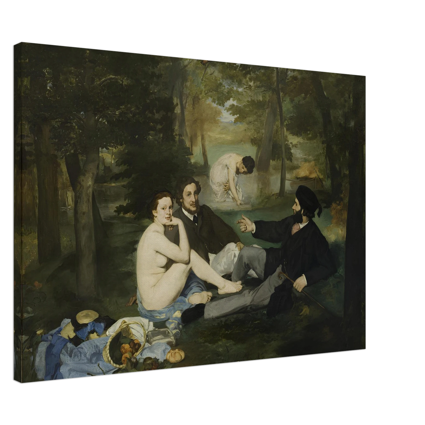 Reproduction du tableau "Le Déjeuner sur l'herbe (titre original : Le Bain)" de Édouard Manet — impression d'art Melanchromia