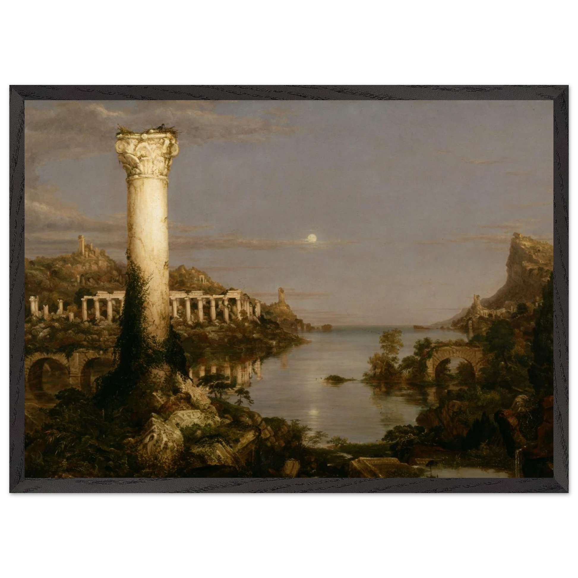 Reproduction du tableau "Le Cours de l'Empire : La Désolation" de Thomas Cole — impression d'art Melanchromia