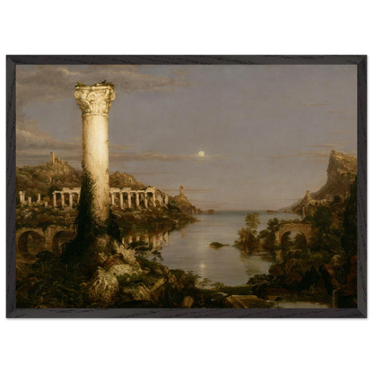 Reproduction du tableau "Le Cours de l'Empire : La Désolation" de Thomas Cole — impression d'art Melanchromia