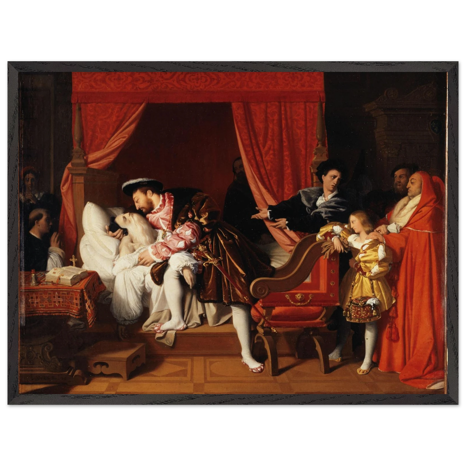 Reproduction du tableau "François Ier reçoit les derniers soupirs de Léonard de Vinci" de Jean-Auguste-Dominique Ingres — impression d'art Melanchromia