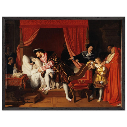 Reproduction du tableau "François Ier reçoit les derniers soupirs de Léonard de Vinci" de Jean-Auguste-Dominique Ingres — impression d'art Melanchromia