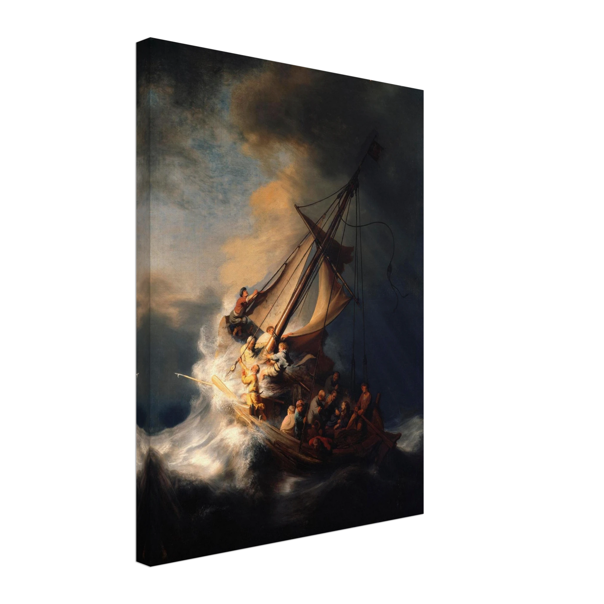 Le Christ dans la tempête sur la mer de Galilée — Rembrandt — Reproduction art classique — Melanchromia