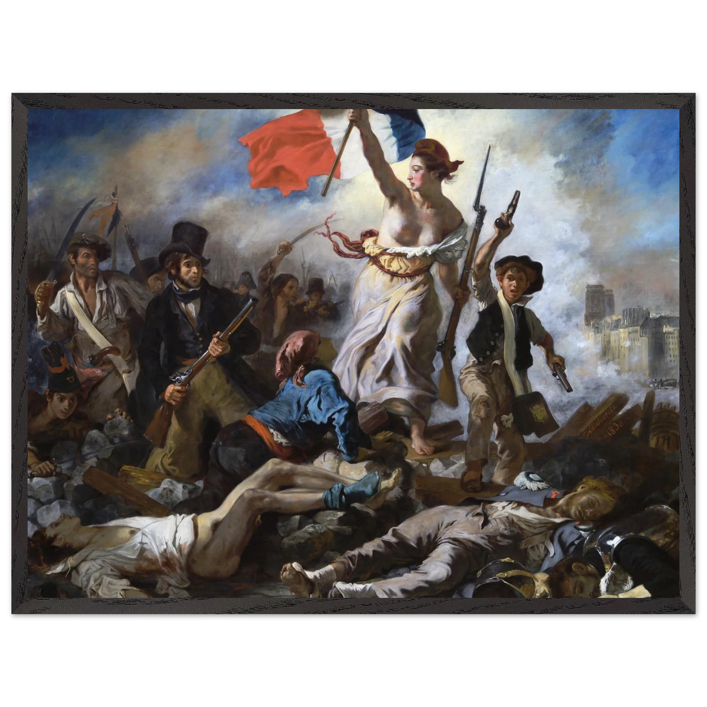 Reproduction du tableau "La Liberté guidant le peuple" de Eugène Delacroix — impression d'art Melanchromia
