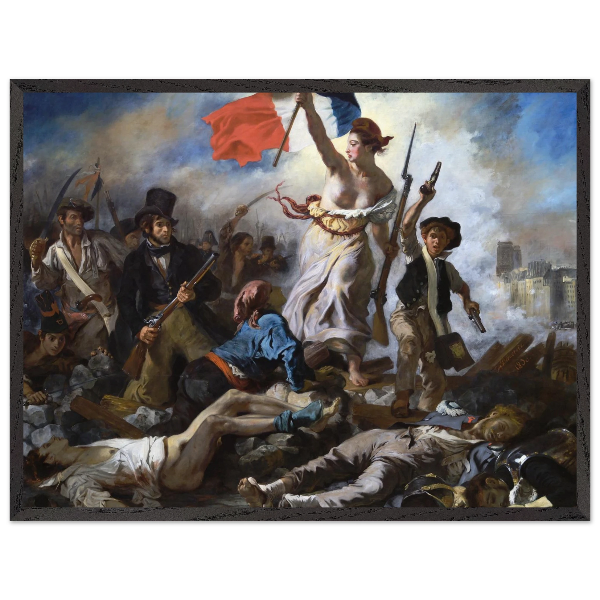 Reproduction du tableau "La Liberté guidant le peuple" de Eugène Delacroix — impression d'art Melanchromia