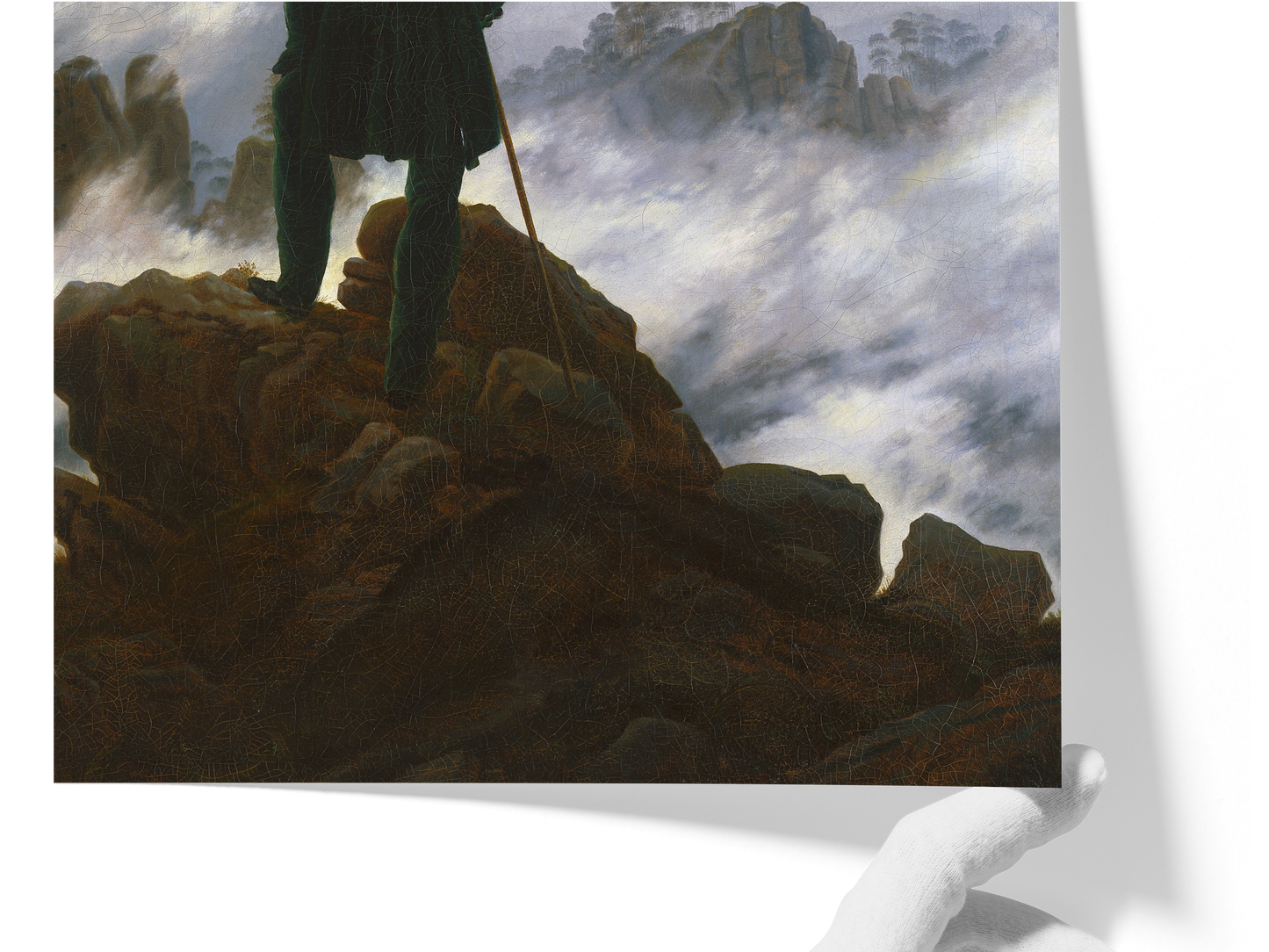 Reproduction du tableau "Le Voyageur contemplant une mer de nuages" de Caspar David Friedrich — impression d'art Melanchromia