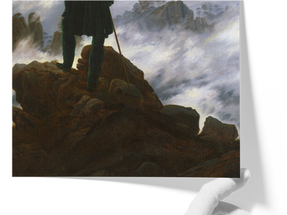 Reproduction du tableau "Le Voyageur contemplant une mer de nuages" de Caspar David Friedrich — impression d'art Melanchromia
