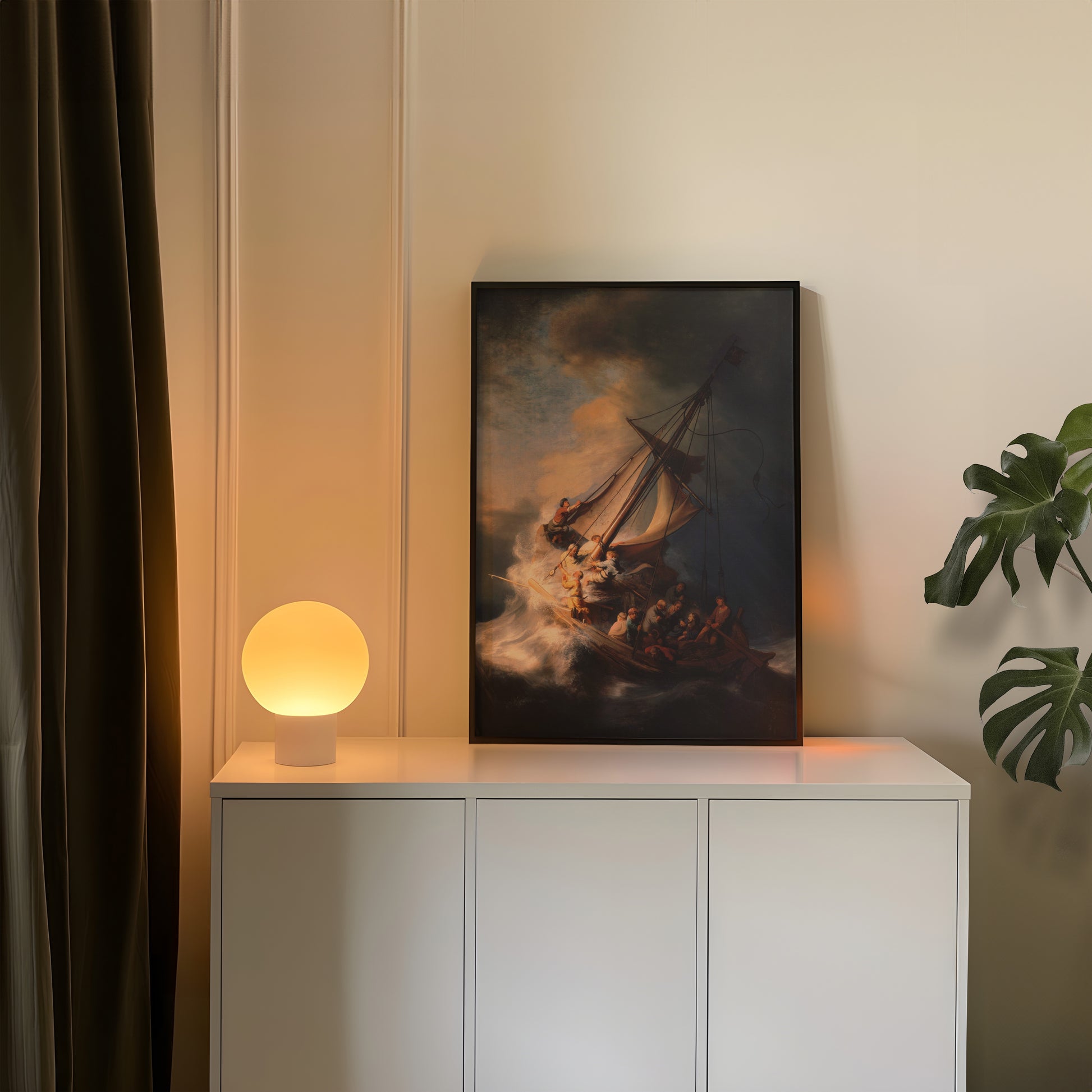Reproduction du tableau "Le Christ dans la tempête sur la mer de Galilée" de Rembrandt — impression d'art Melanchromia