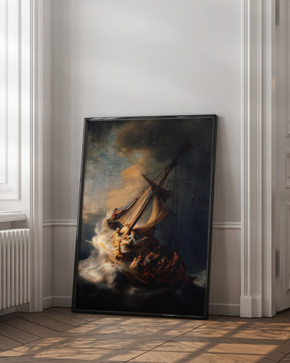 Le Christ dans la tempête sur la mer de Galilée — Rembrandt — Reproduction art classique — Melanchromia