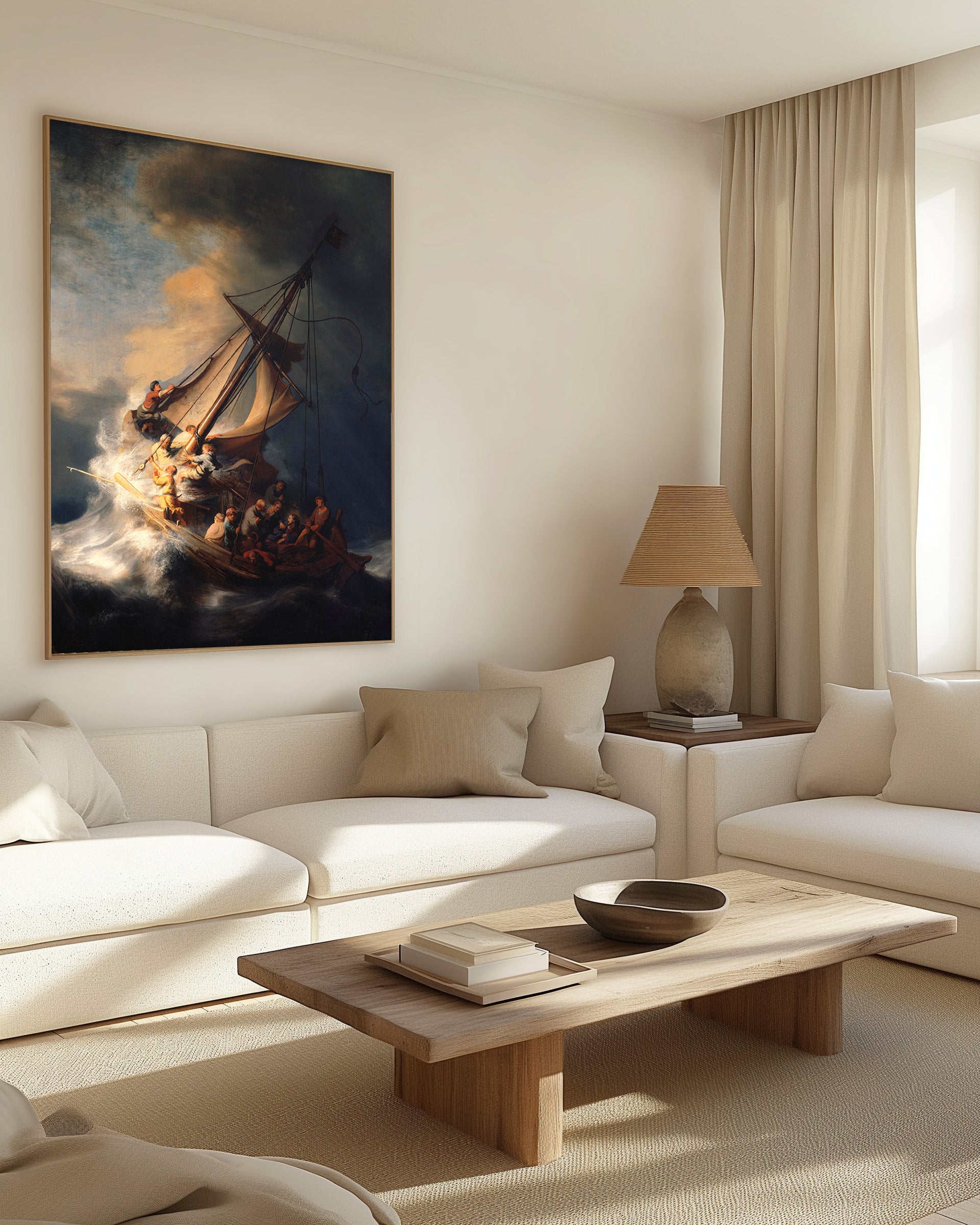 Reproduction du tableau "Le Christ dans la tempête sur la mer de Galilée" de Rembrandt — impression d'art Melanchromia