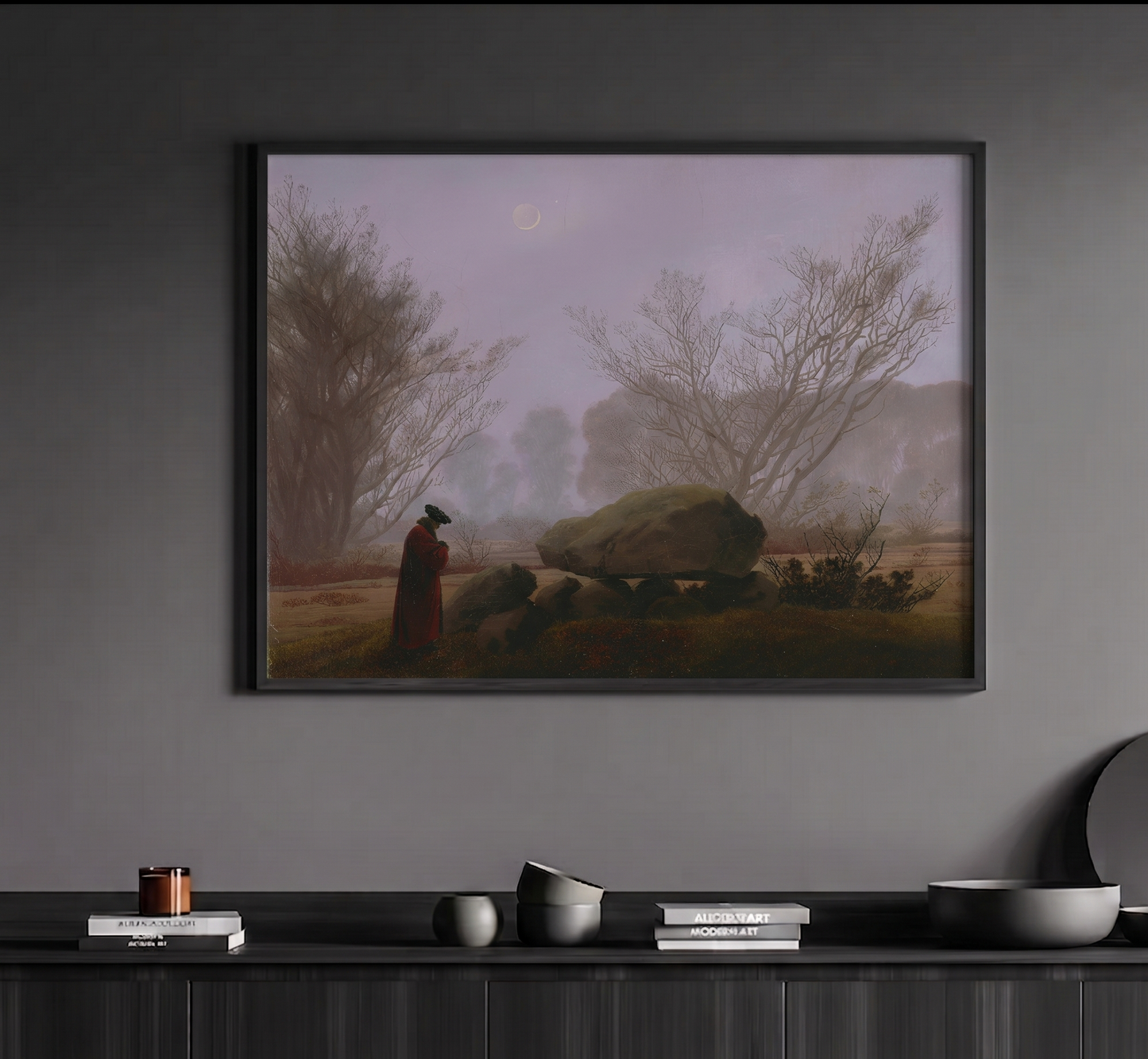 Reproduction du tableau "Promenade au Crépuscule" de Caspar David Friedrich — impression d'art Melanchromia