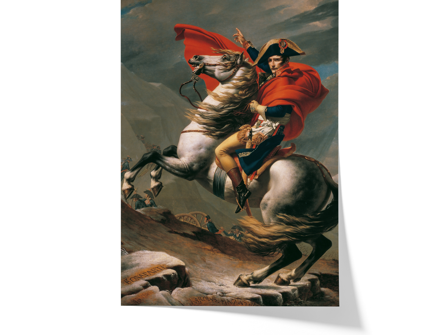 Reproduction du tableau "Bonaparte franchissant le Grand-Saint-Bernard" de Jacques-Louis David — impression d'art Melanchromia
