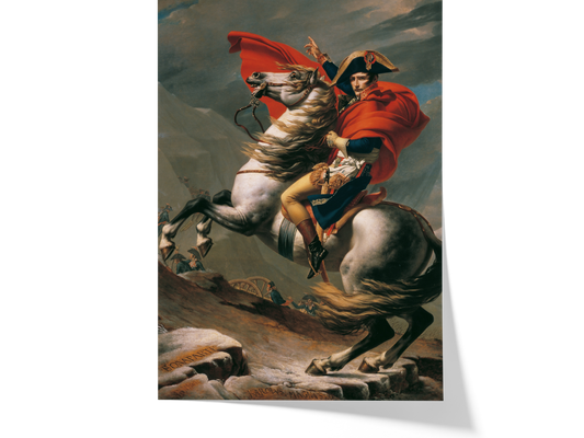 Reproduction du tableau "Bonaparte franchissant le Grand-Saint-Bernard" de Jacques-Louis David — impression d'art Melanchromia