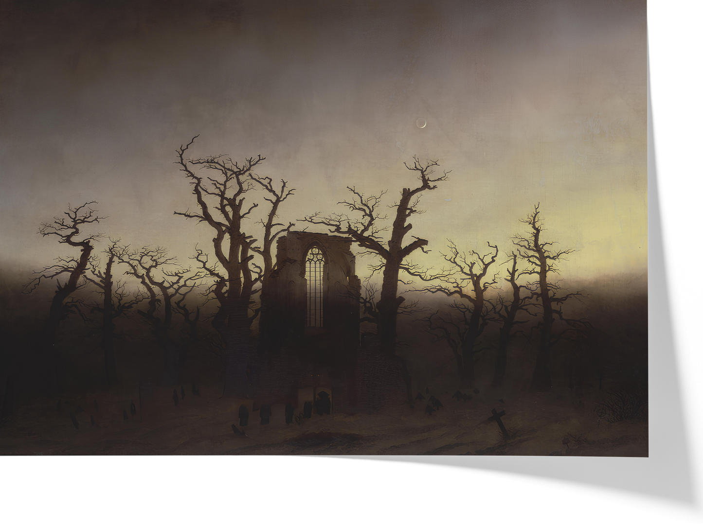 L'Abbaye dans une forêt de chênes — Caspar David Friedrich — Reproduction art classique — Melanchromia