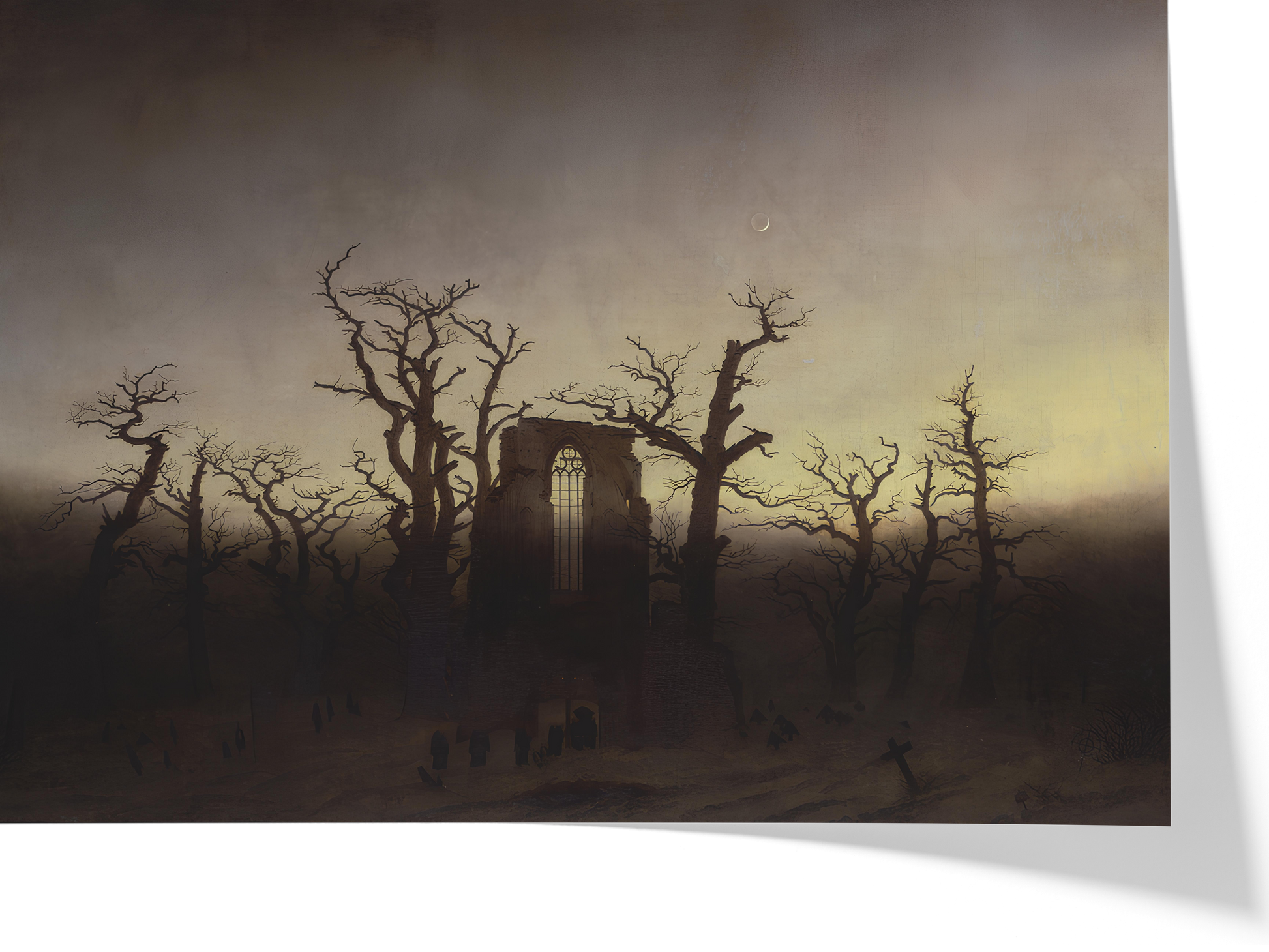 L'Abbaye dans une forêt de chênes — Caspar David Friedrich — Reproduction art classique — Melanchromia