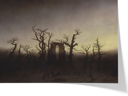 L'Abbaye dans une forêt de chênes — Caspar David Friedrich — Reproduction art classique — Melanchromia