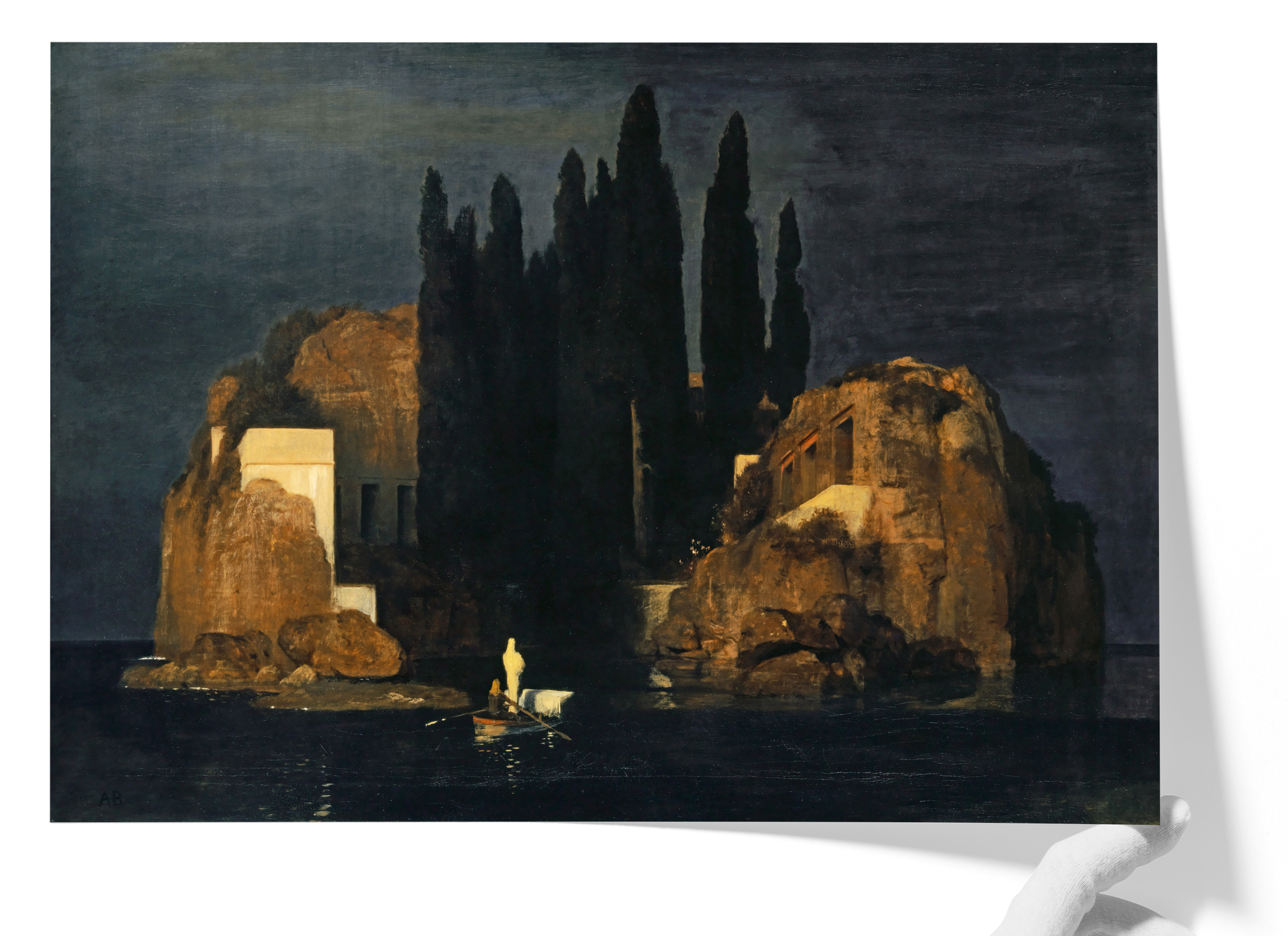 Reproduction du tableau "L'Île des morts (3e version)" de Arnold Böcklin — impression d'art Melanchromia