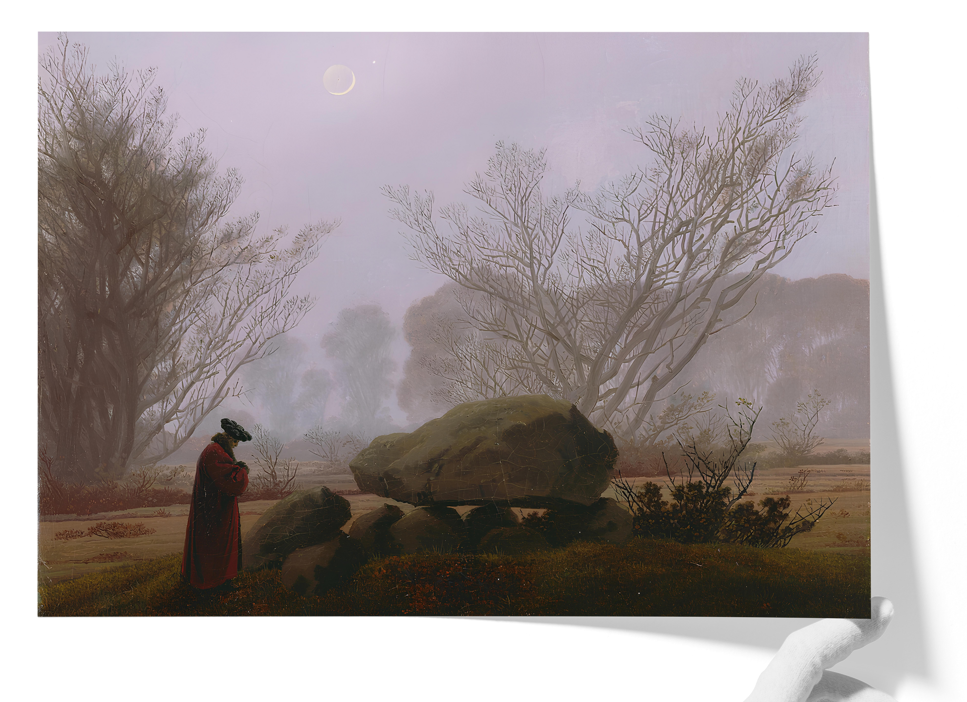 Reproduction du tableau "Promenade au Crépuscule" de Caspar David Friedrich — impression d'art Melanchromia