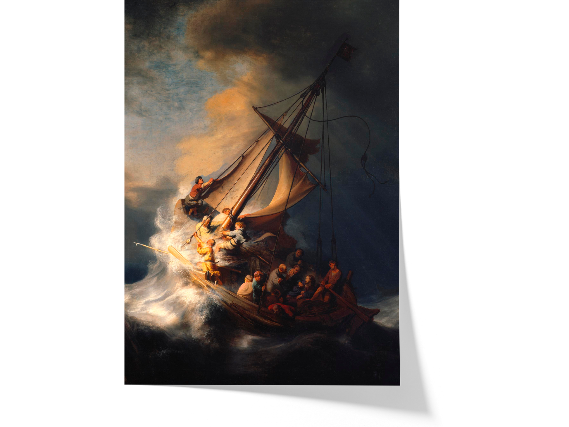 Le Christ dans la tempête sur la mer de Galilée — Rembrandt — Reproduction art classique — Melanchromia