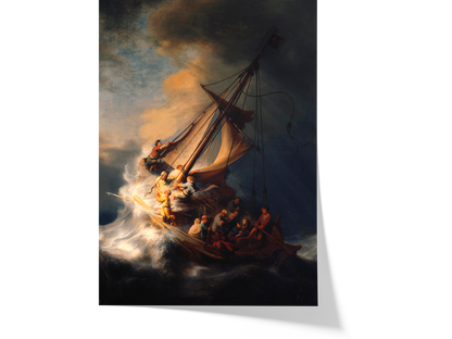 Le Christ dans la tempête sur la mer de Galilée — Rembrandt — Reproduction art classique — Melanchromia