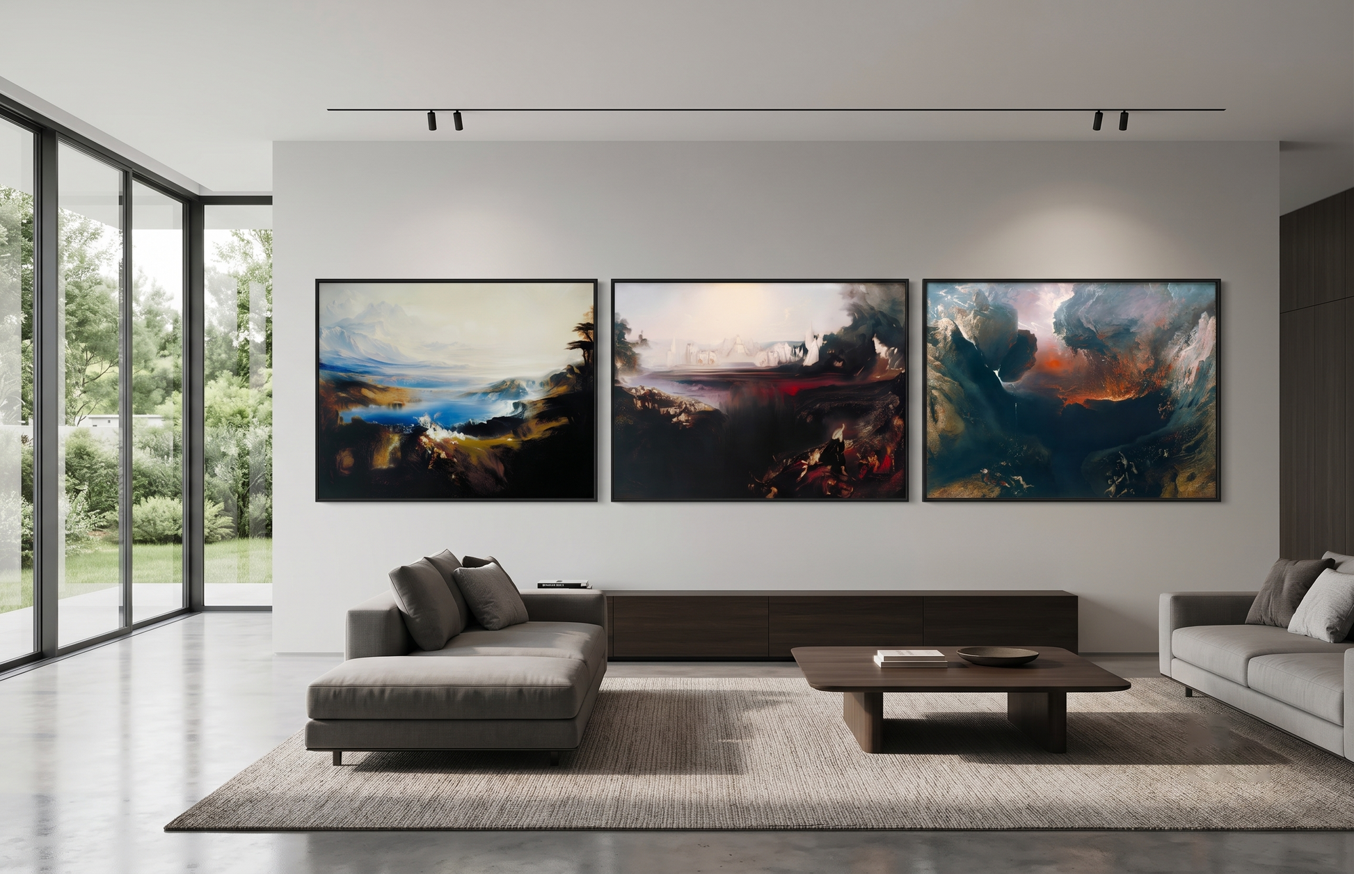 Reproduction du tableau "Les Plaines du Paradis" de John Martin — impression d'art Melanchromia
