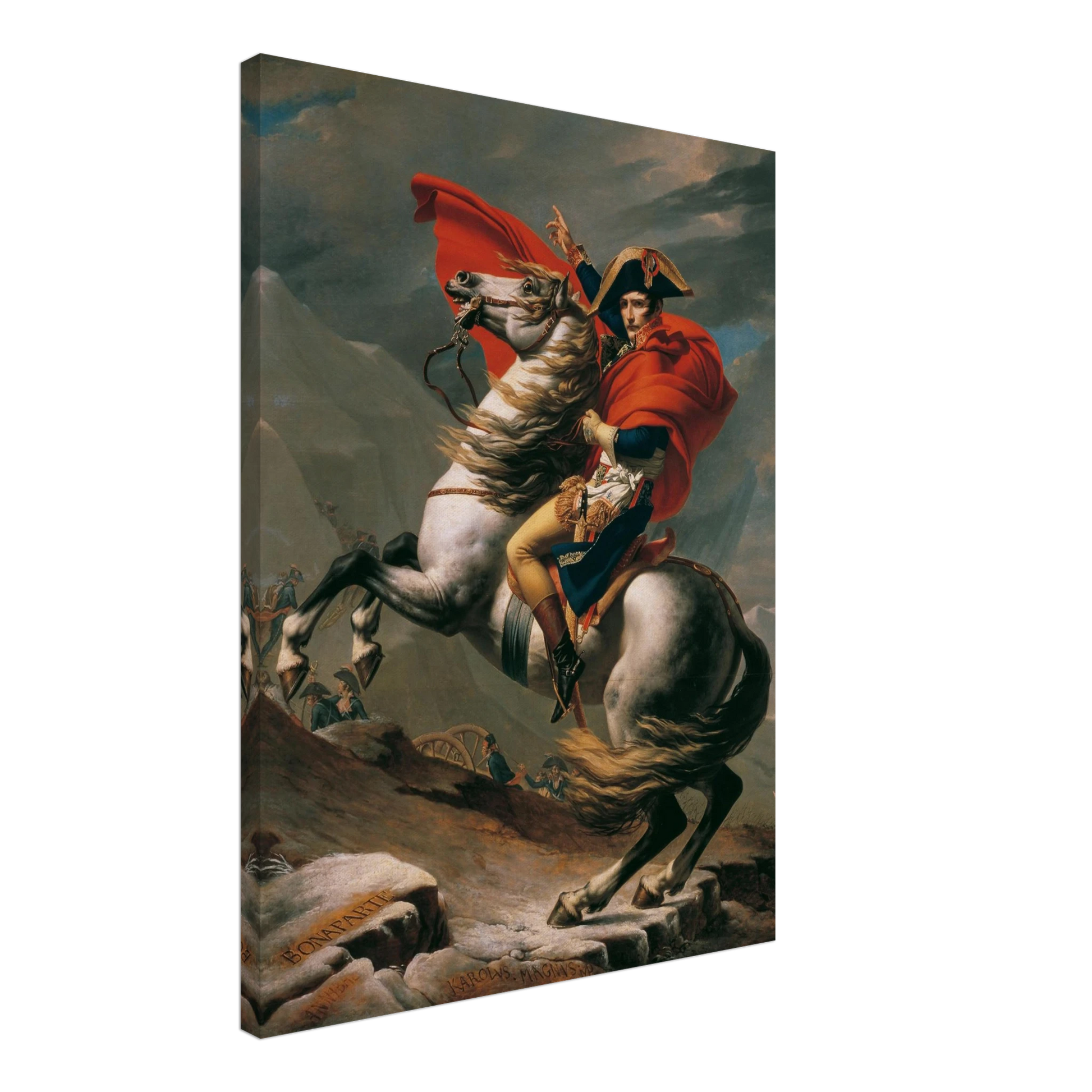 Reproduction du tableau "Bonaparte franchissant le Grand-Saint-Bernard" de Jacques-Louis David — impression d'art Melanchromia