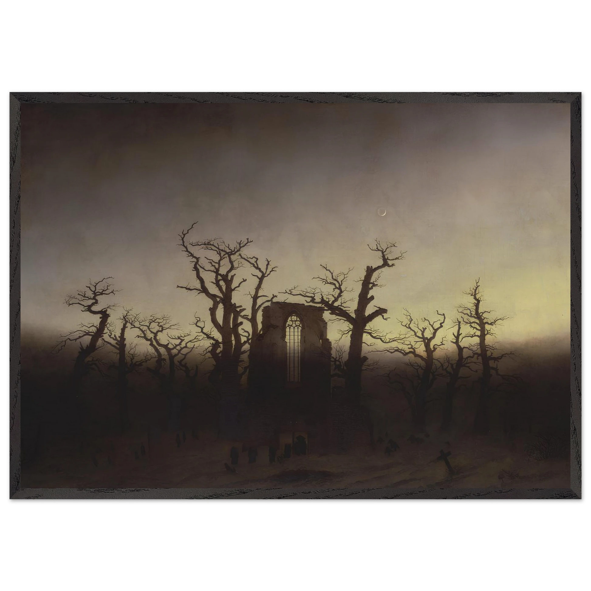 L'Abbaye dans une forêt de chênes — Caspar David Friedrich — Reproduction art classique — Melanchromia