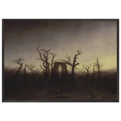 L'Abbaye dans une forêt de chênes — Caspar David Friedrich — Reproduction art classique — Melanchromia