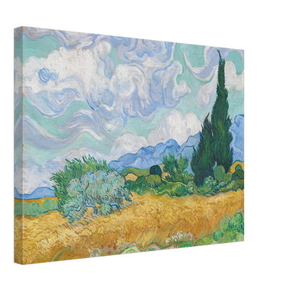 Reproduction du tableau "Champ de blé avec cyprès" de Vincent van Gogh — impression d'art Melanchromia