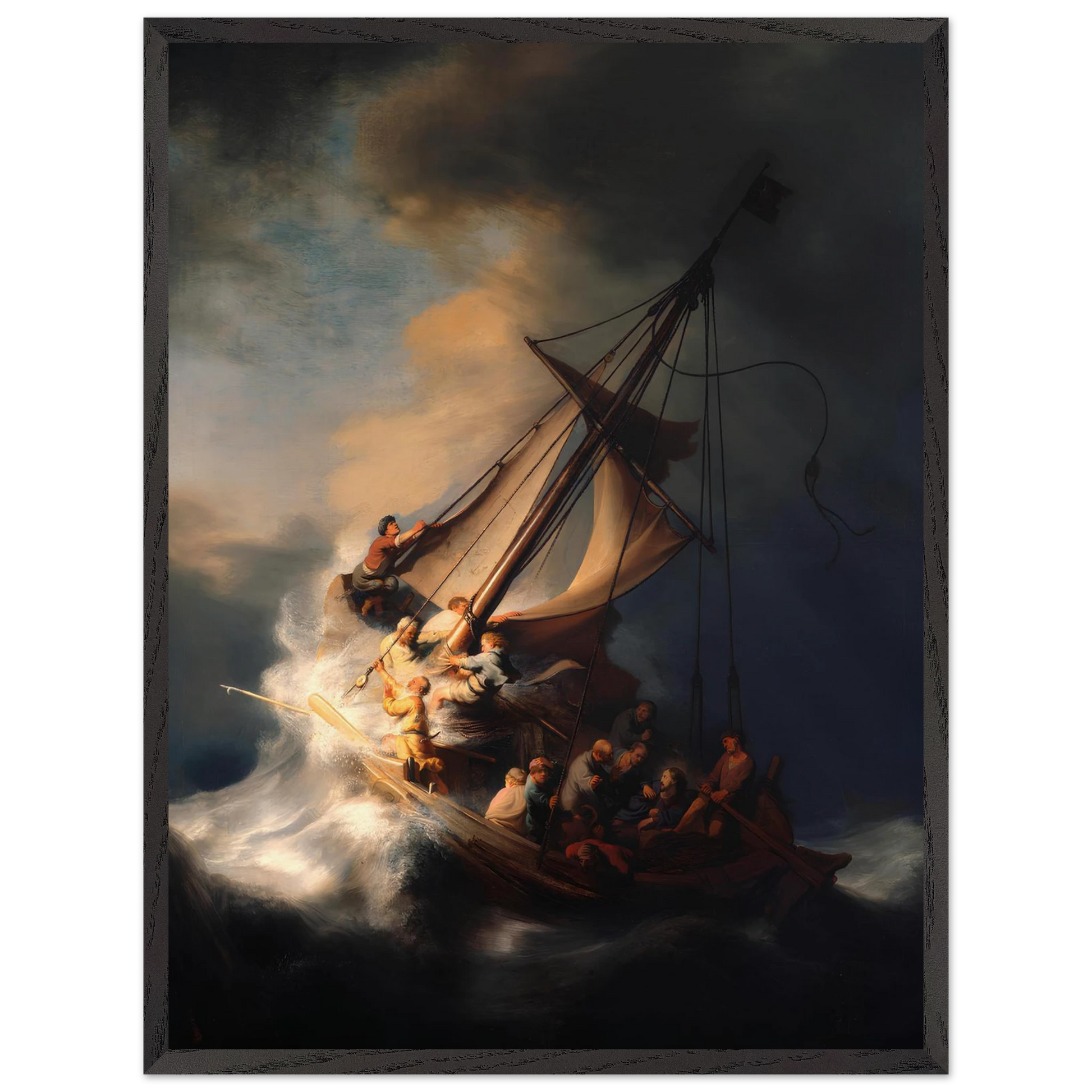 Le Christ dans la tempête sur la mer de Galilée — Rembrandt — Reproduction art classique — Melanchromia