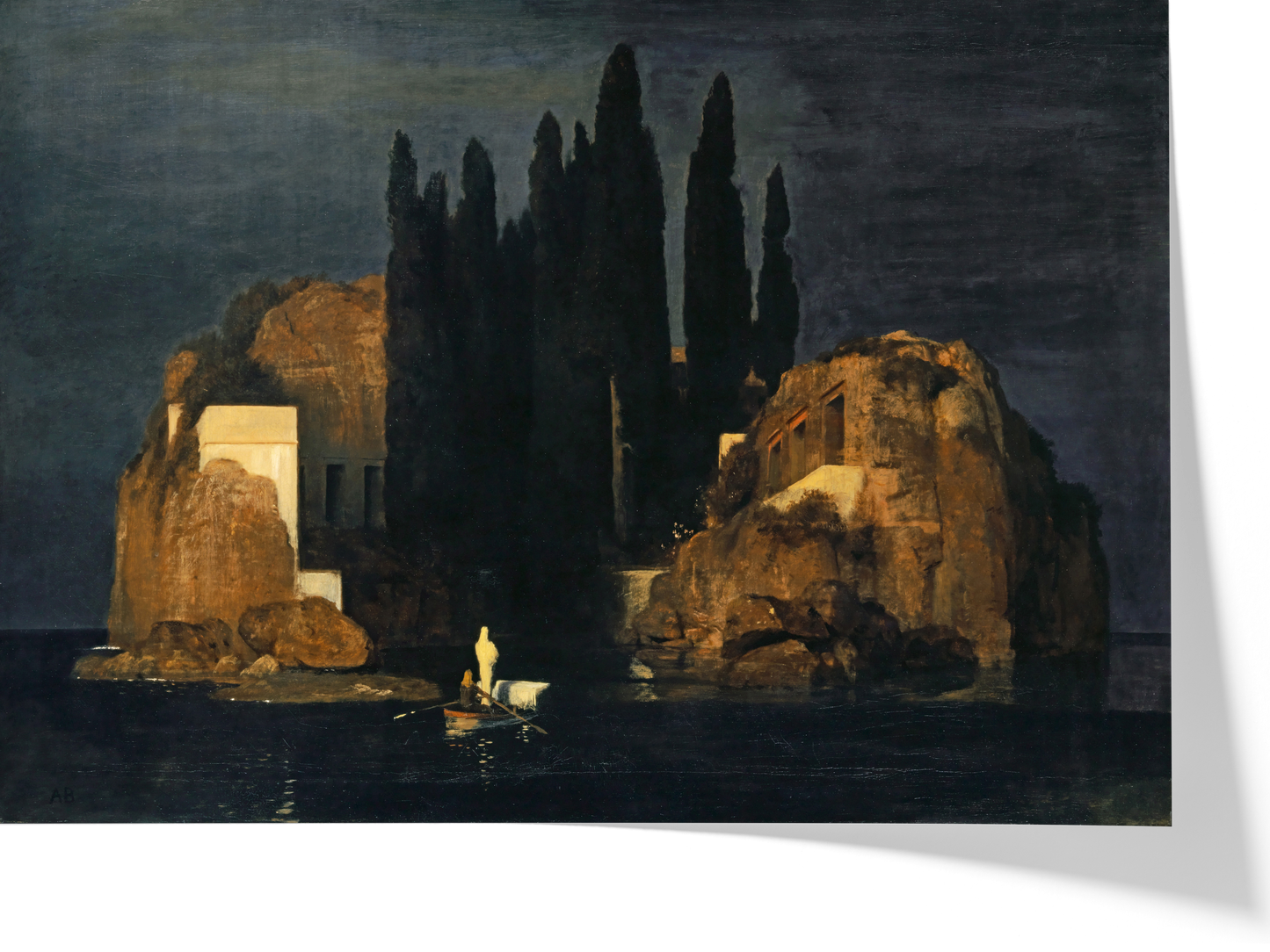 Reproduction du tableau "L'Île des morts (3e version)" de Arnold Böcklin — impression d'art Melanchromia