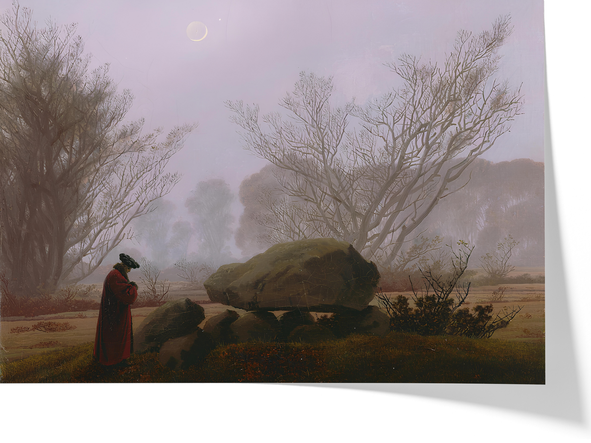 Reproduction du tableau "Promenade au Crépuscule" de Caspar David Friedrich — impression d'art Melanchromia