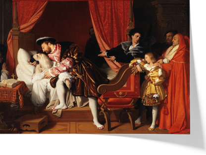 Reproduction du tableau "François Ier reçoit les derniers soupirs de Léonard de Vinci" de Jean-Auguste-Dominique Ingres — impression d'art Melanchromia