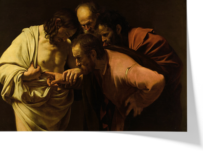 Reproduction du tableau "L'Incrédulité de saint Thomas" de Caravage — impression d'art Melanchromia