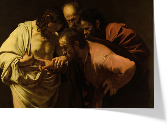 Reproduction du tableau "L'Incrédulité de saint Thomas" de Caravage — impression d'art Melanchromia