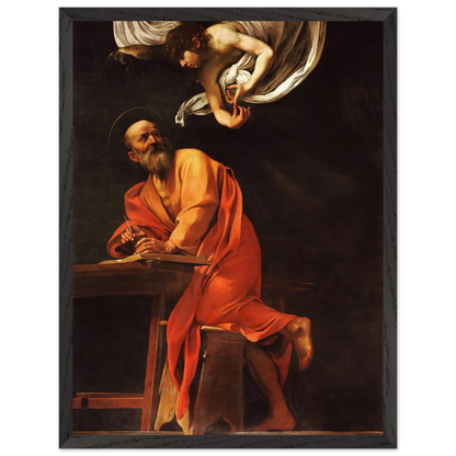 Reproduction du tableau "Saint Matthieu et l'Ange" de Le Caravage — impression d'art Melanchromia