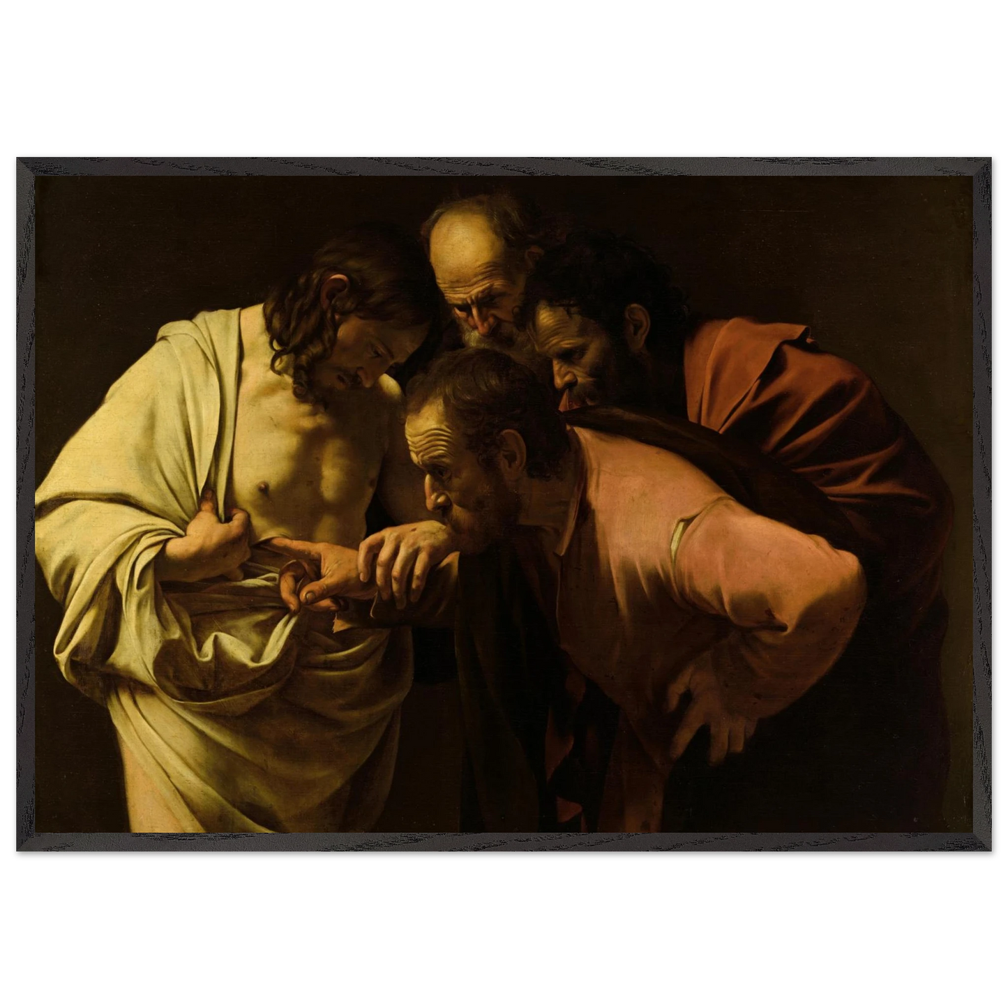 Reproduction du tableau "L'Incrédulité de saint Thomas" de Caravage — impression d'art Melanchromia