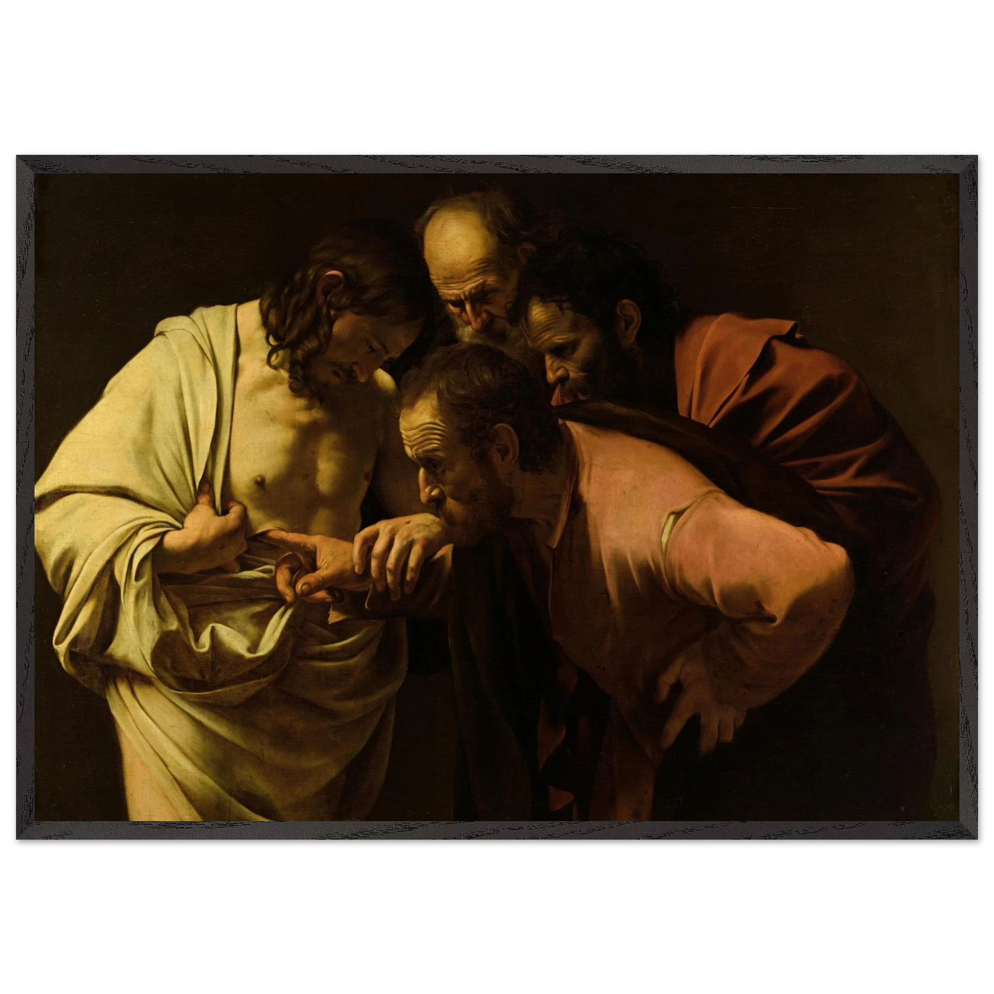 Reproduction du tableau "L'Incrédulité de saint Thomas" de Caravage — impression d'art Melanchromia