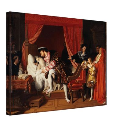 Reproduction du tableau "François Ier reçoit les derniers soupirs de Léonard de Vinci" de Jean-Auguste-Dominique Ingres — impression d'art Melanchromia
