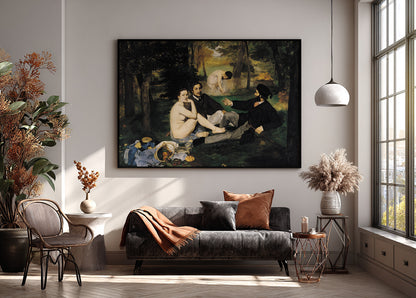 Reproduction du tableau "Le Déjeuner sur l'herbe (titre original : Le Bain)" de Édouard Manet — impression d'art Melanchromia