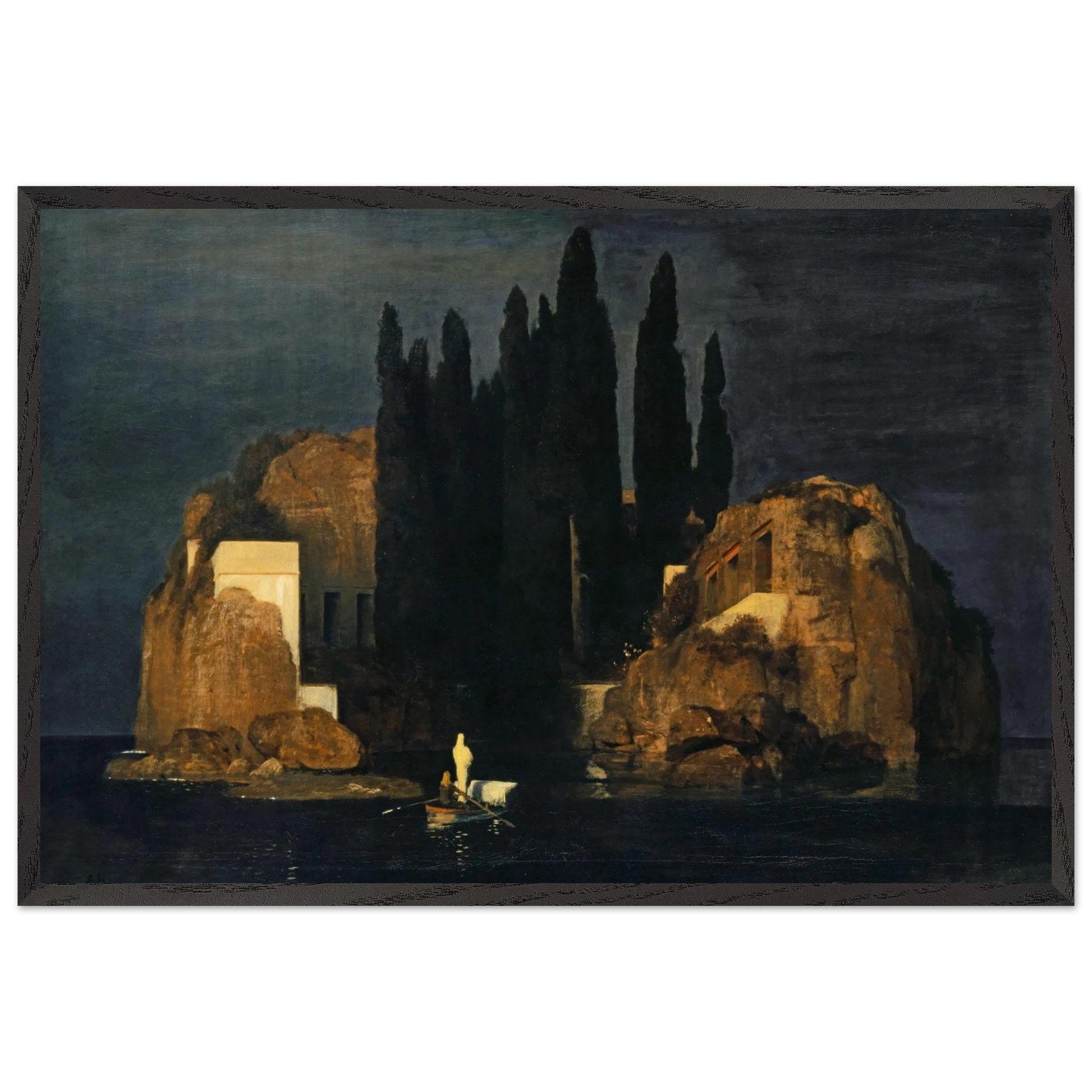 Reproduction du tableau "L'Île des morts (3e version)" de Arnold Böcklin — impression d'art Melanchromia
