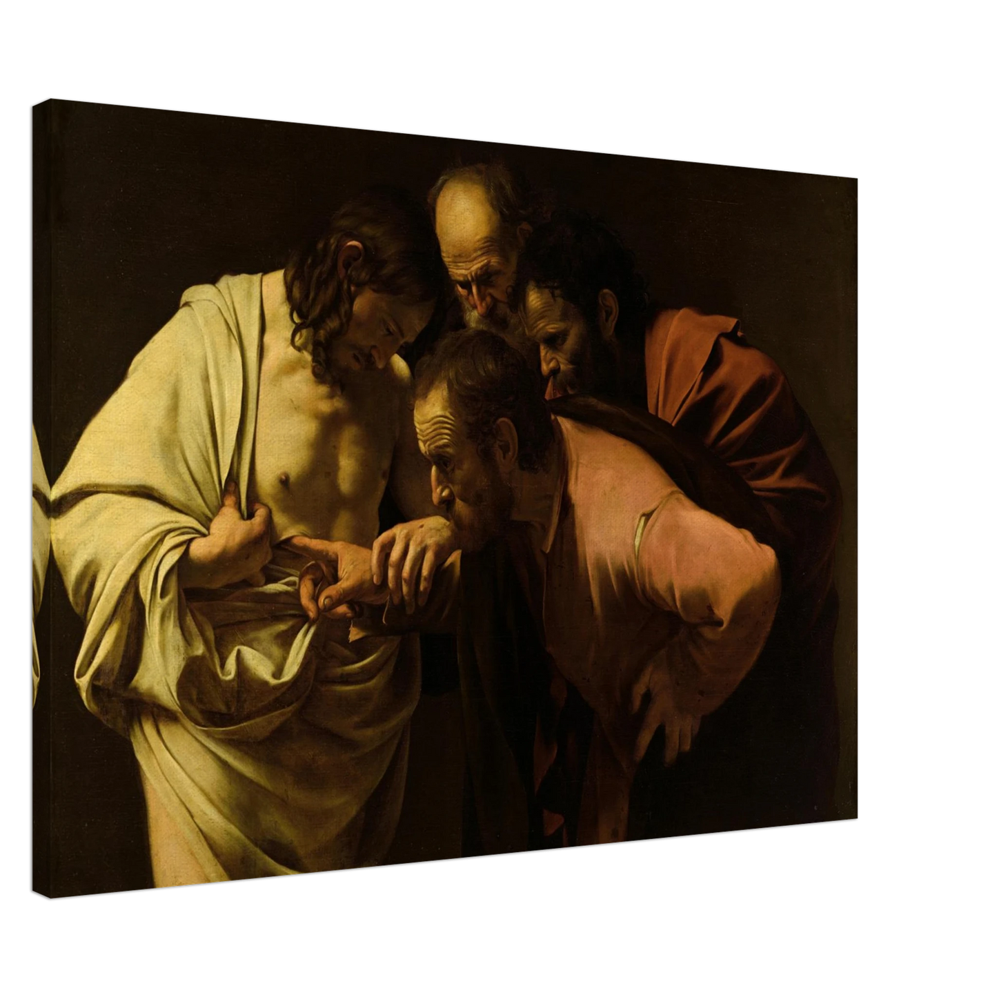 Reproduction du tableau "L'Incrédulité de saint Thomas" de Caravage — impression d'art Melanchromia