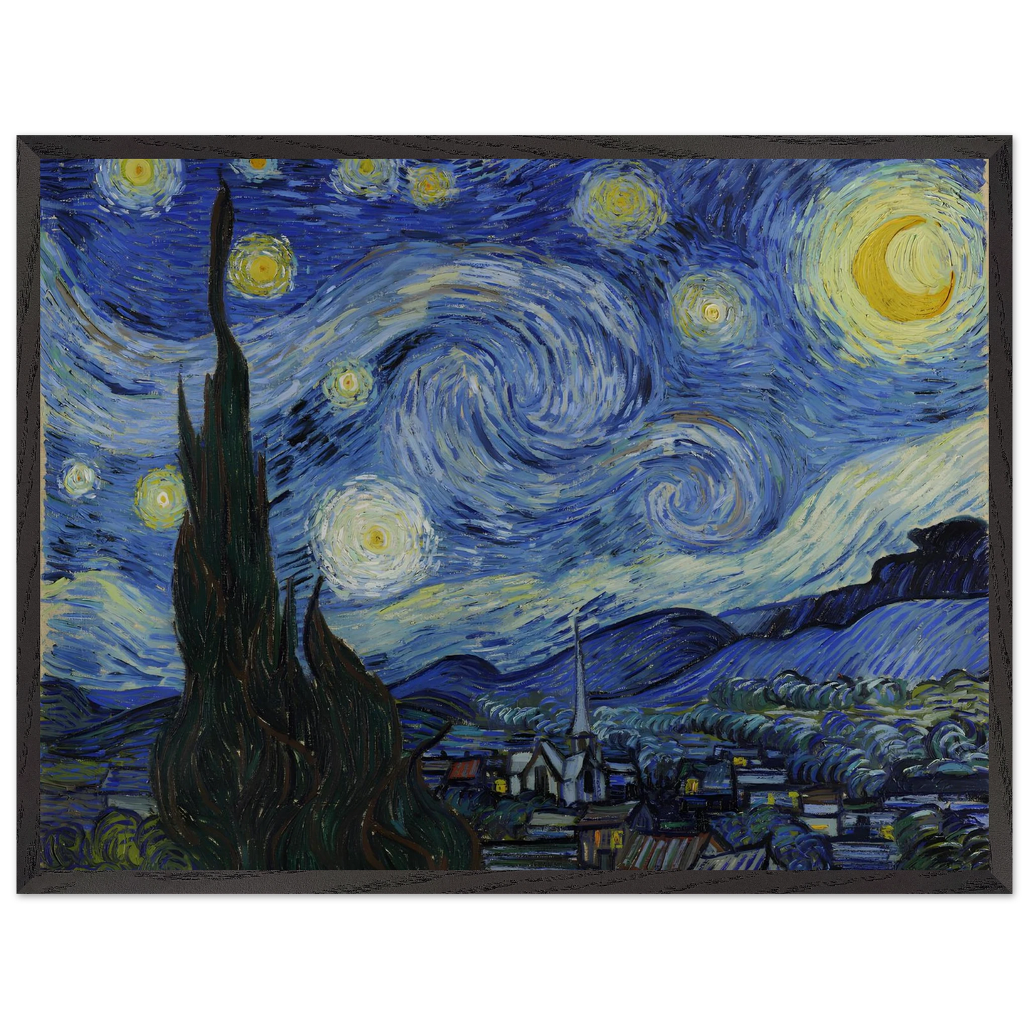 Reproduction du tableau "La Nuit étoilée" de Vincent van Gogh — impression d'art Melanchromia