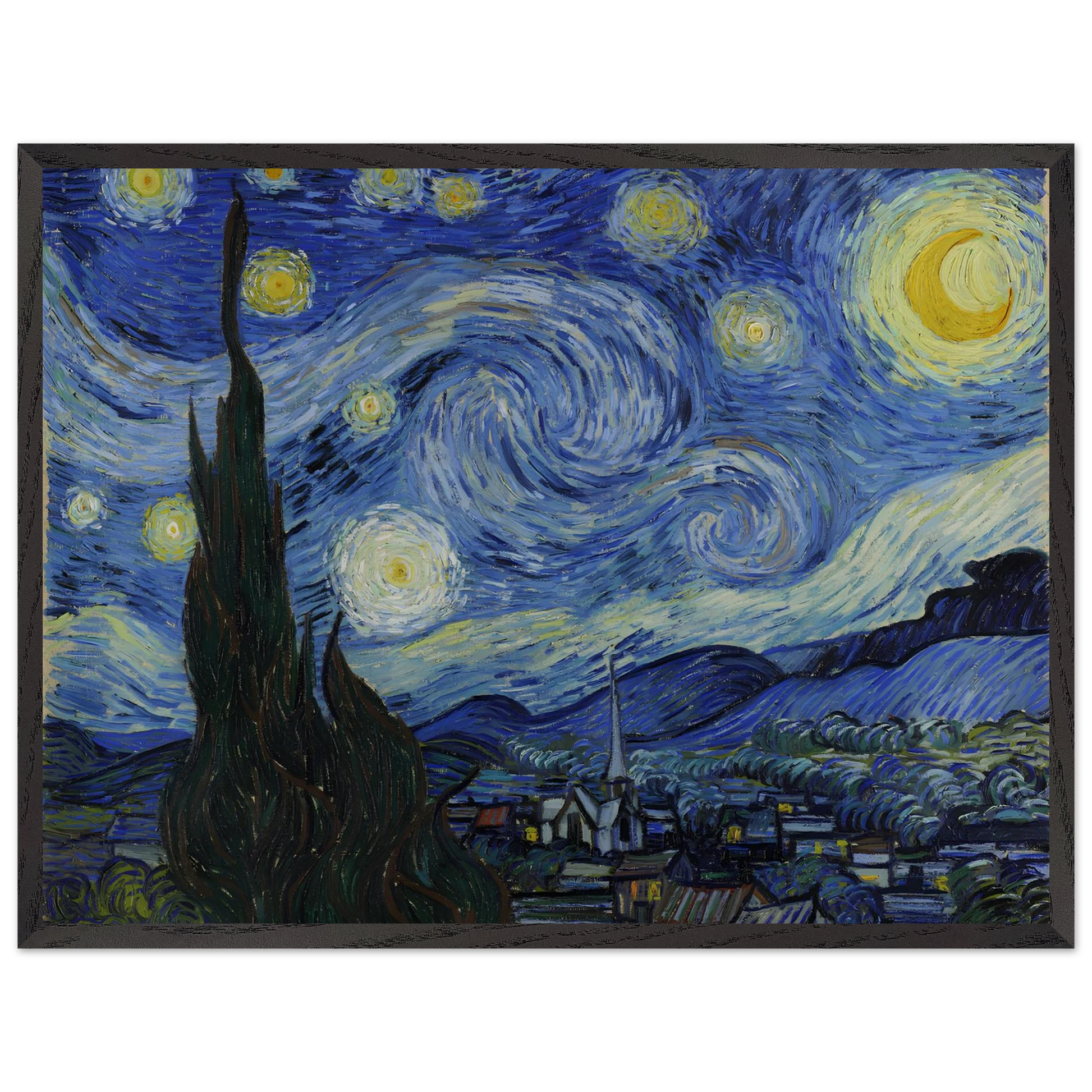 Reproduction du tableau "La Nuit étoilée" de Vincent van Gogh — impression d'art Melanchromia